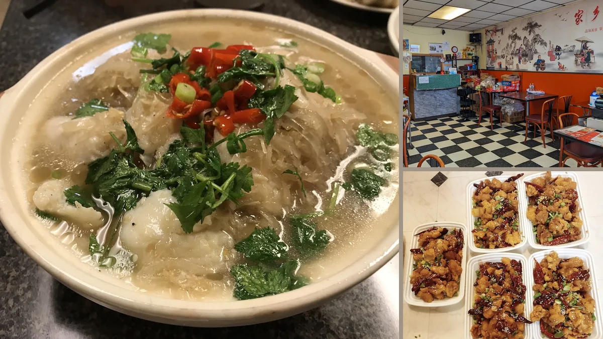 Hot stir-fried dishes arranged for sharing.