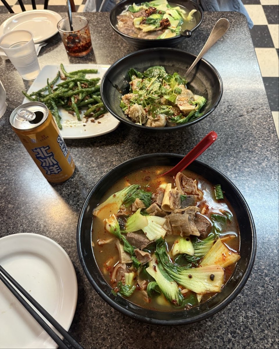 Beef Noodle Soup and Dumplings
